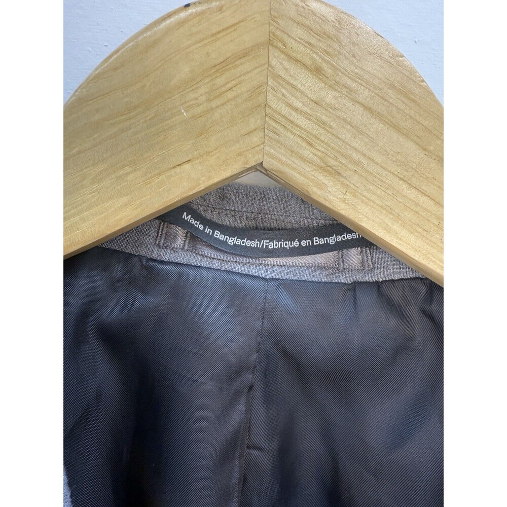 HM Slim Fit Blazer Mens 38R Gray  Elbow Patches Two Button - Picture 11 of 13